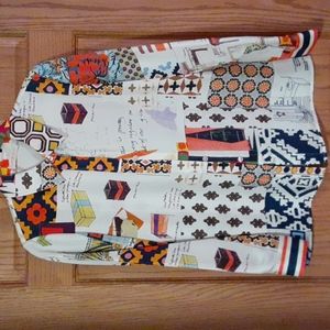 Tory Burch Sienna Scrapebook Silk Blouse Sz 2